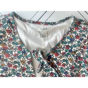 J. Crew Relaxed Ruffle Hem Dress Fiery Sunset Floral Women's Sz Small